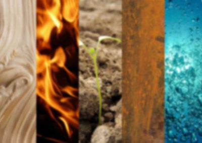 balans 5 transformatie-elementen aarde hout vuur water metaal
