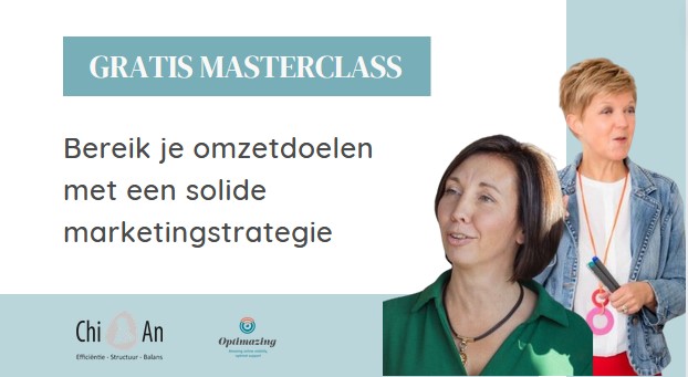 Cover Masterclass Chi-An en Optimazing - Marketingstrategieplan en omzetdoelen Masterclass Chi-An en Optimazing - Marketingstrategieplan en omzetdoelen